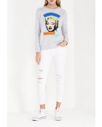 Женский серый свитер с круглым вырезом от Pepe Jeans