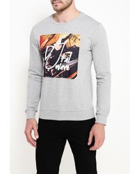 Мужской серый свитер с круглым вырезом от Piazza Italia