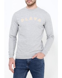 Мужской серый свитер с круглым вырезом от Piazza Italia