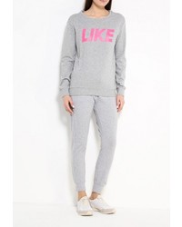 Женский серый свитер с круглым вырезом от Piazza Italia