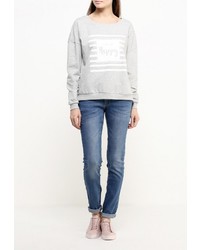 Женский серый свитер с круглым вырезом от Piazza Italia