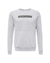 Мужской серый свитер с круглым вырезом от Piazza Italia