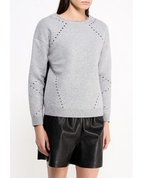 Женский серый свитер с круглым вырезом от Pinko