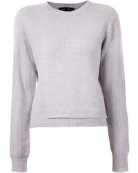Женский серый свитер с круглым вырезом от Proenza Schouler