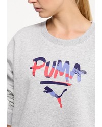 Женский серый свитер с круглым вырезом от Puma