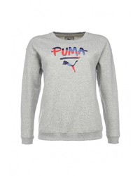 Женский серый свитер с круглым вырезом от Puma