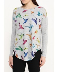 Женский серый свитер с круглым вырезом от QED London