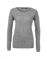 Женский серый свитер с круглым вырезом от QED London