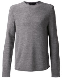 Мужской серый свитер с круглым вырезом от Rag and Bone