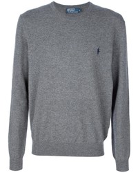 Мужской серый свитер с круглым вырезом от Ralph Lauren Blue Label