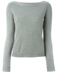 Женский серый свитер с круглым вырезом от Ralph Lauren