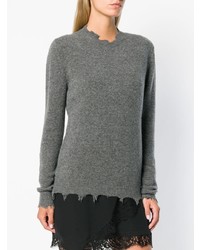 Женский серый свитер с круглым вырезом от IRO