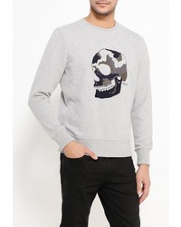 Мужской серый свитер с круглым вырезом от Religion