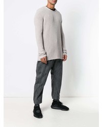 Мужской серый свитер с круглым вырезом от Lost & Found Rooms