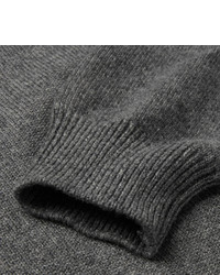 Мужской серый свитер с круглым вырезом от Saint Laurent