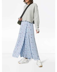 Женский серый свитер с круглым вырезом от RE/DONE