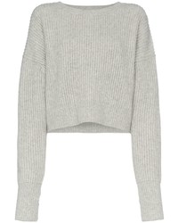 Женский серый свитер с круглым вырезом от RE/DONE