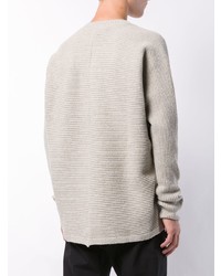 Мужской серый свитер с круглым вырезом от Jan Jan Van Essche