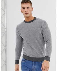 Мужской серый свитер с круглым вырезом от Ringspun