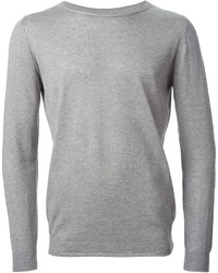 Мужской серый свитер с круглым вырезом от Roberto Collina