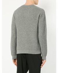 Мужской серый свитер с круглым вырезом от D'urban