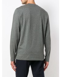 Мужской серый свитер с круглым вырезом от Falke