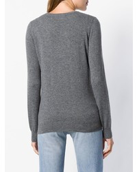 Женский серый свитер с круглым вырезом от N.Peal