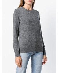 Женский серый свитер с круглым вырезом от N.Peal