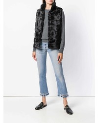 Женский серый свитер с круглым вырезом от N.Peal