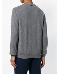 Мужской серый свитер с круглым вырезом от Z Zegna