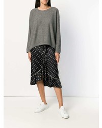 Женский серый свитер с круглым вырезом от Vince