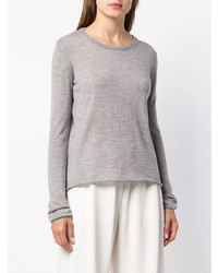 Женский серый свитер с круглым вырезом от Kristensen Du Nord