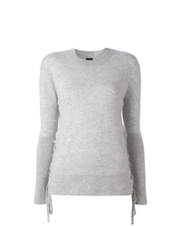 Женский серый свитер с круглым вырезом от RtA