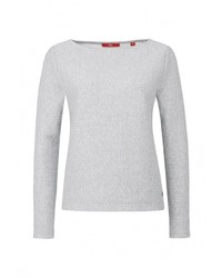 Женский серый свитер с круглым вырезом от s.Oliver