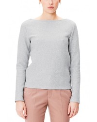 Женский серый свитер с круглым вырезом от s.Oliver