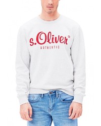 Мужской серый свитер с круглым вырезом от s.Oliver