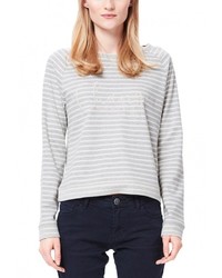 Женский серый свитер с круглым вырезом от s.Oliver