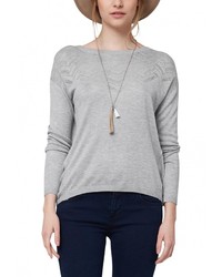 Женский серый свитер с круглым вырезом от s.Oliver Denim