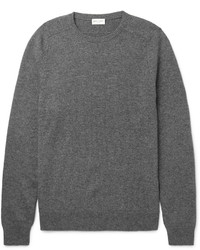 Мужской серый свитер с круглым вырезом от Saint Laurent