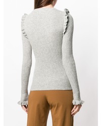 Женский серый свитер с круглым вырезом от See by Chloe