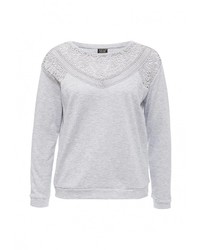 Женский серый свитер с круглым вырезом от Sela
