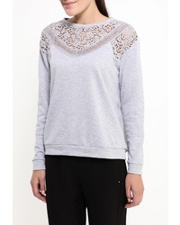 Женский серый свитер с круглым вырезом от Sela