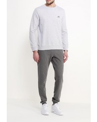 Мужской серый свитер с круглым вырезом от Sela