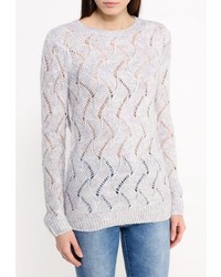 Женский серый свитер с круглым вырезом от Sela