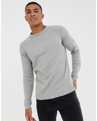 Мужской серый свитер с круглым вырезом от Selected Homme