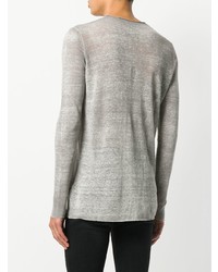 Мужской серый свитер с круглым вырезом от Avant Toi