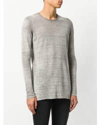 Мужской серый свитер с круглым вырезом от Avant Toi