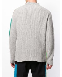 Мужской серый свитер с круглым вырезом от Paura