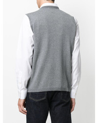 Мужской серый свитер с круглым вырезом от Etro