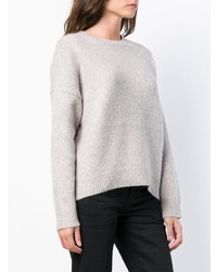 Женский серый свитер с круглым вырезом от Knott